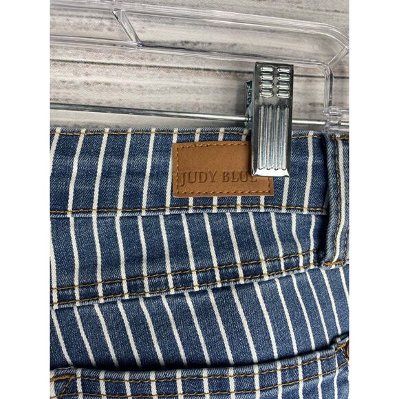 Judy Blue Super Flare High Rise Jean Pinestripe 28 Western Boho Hippie JB88230 - Picture 9 of 10